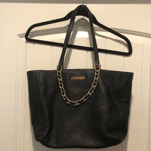 Michael Kors Black Leather with Gold Chain Purse